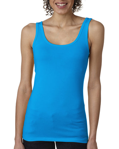 Women's Spandex Jersey Tank - Turquoise