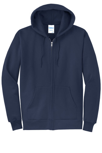 Unisex Core Fleece Full-Zip Hoodie - Navy