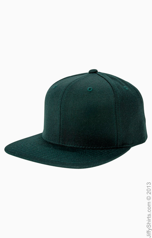 Unisex 6-Panel Structured Flat Visor Classic Snapback - Spruce