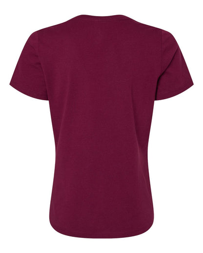 Women's Relaxed Jersey V-Neck T-Shirt - Maroon