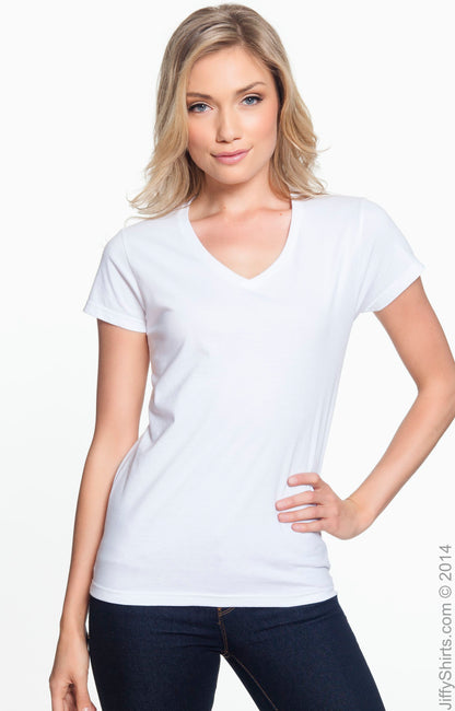 Women's Lightweight V-Neck T-Shirt - White