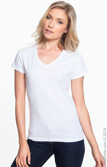 Women's Lightweight V-Neck T-Shirt - White