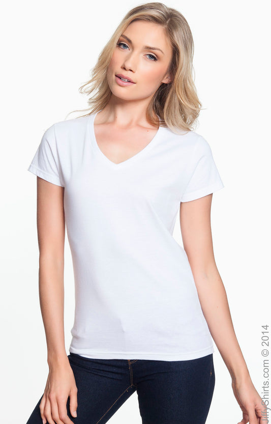 Women's Lightweight V-Neck T-Shirt - White