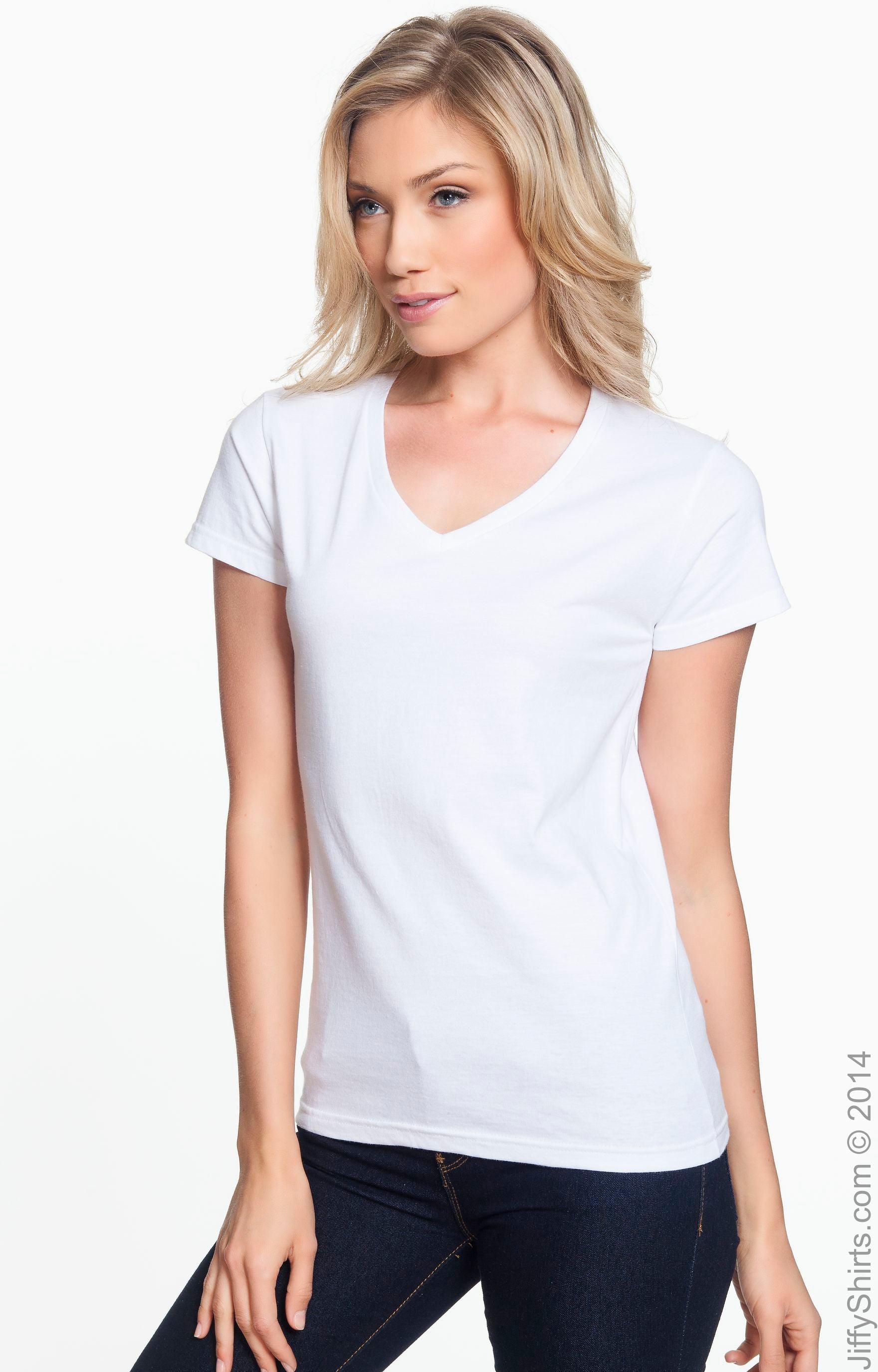 Women's Lightweight V-Neck T-Shirt - White