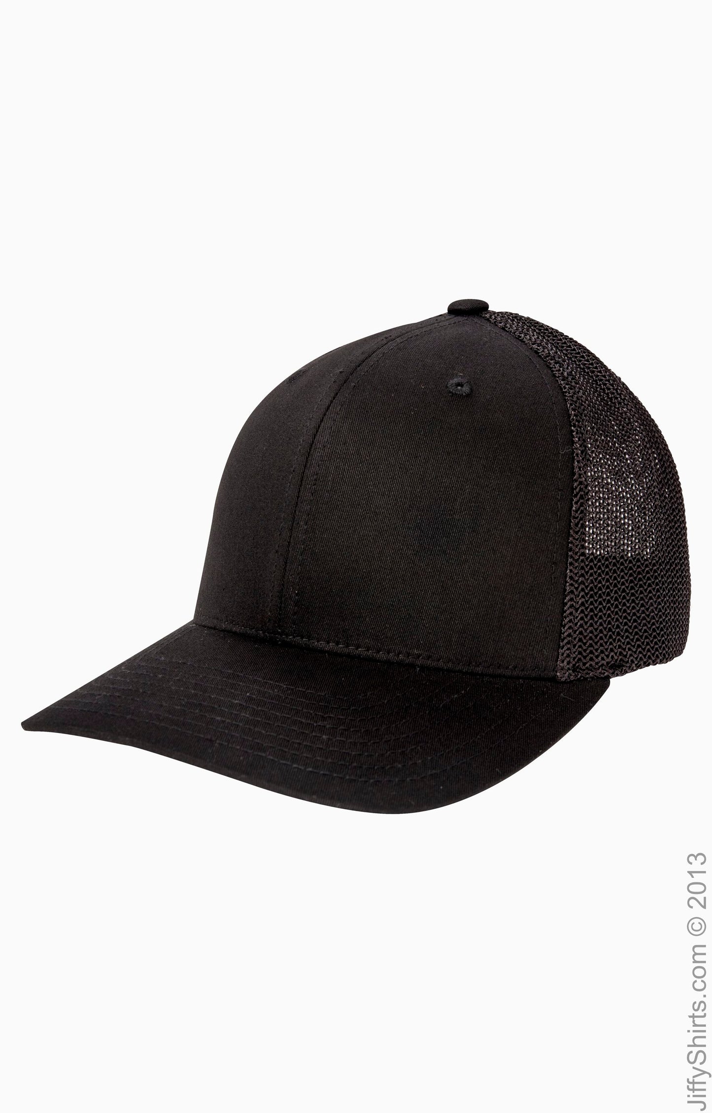 Unisex 6-Panel Trucker Cap - Black