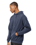 Unisex Fleece Pullover Hoodie - Heather Denim