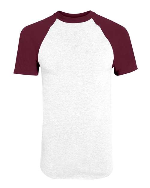 Augusta Sportswear 423 White/ Maroon — front