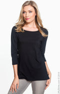 Women's Perfect Fit™ Ballet Bracelet-Length Knit Top - Black