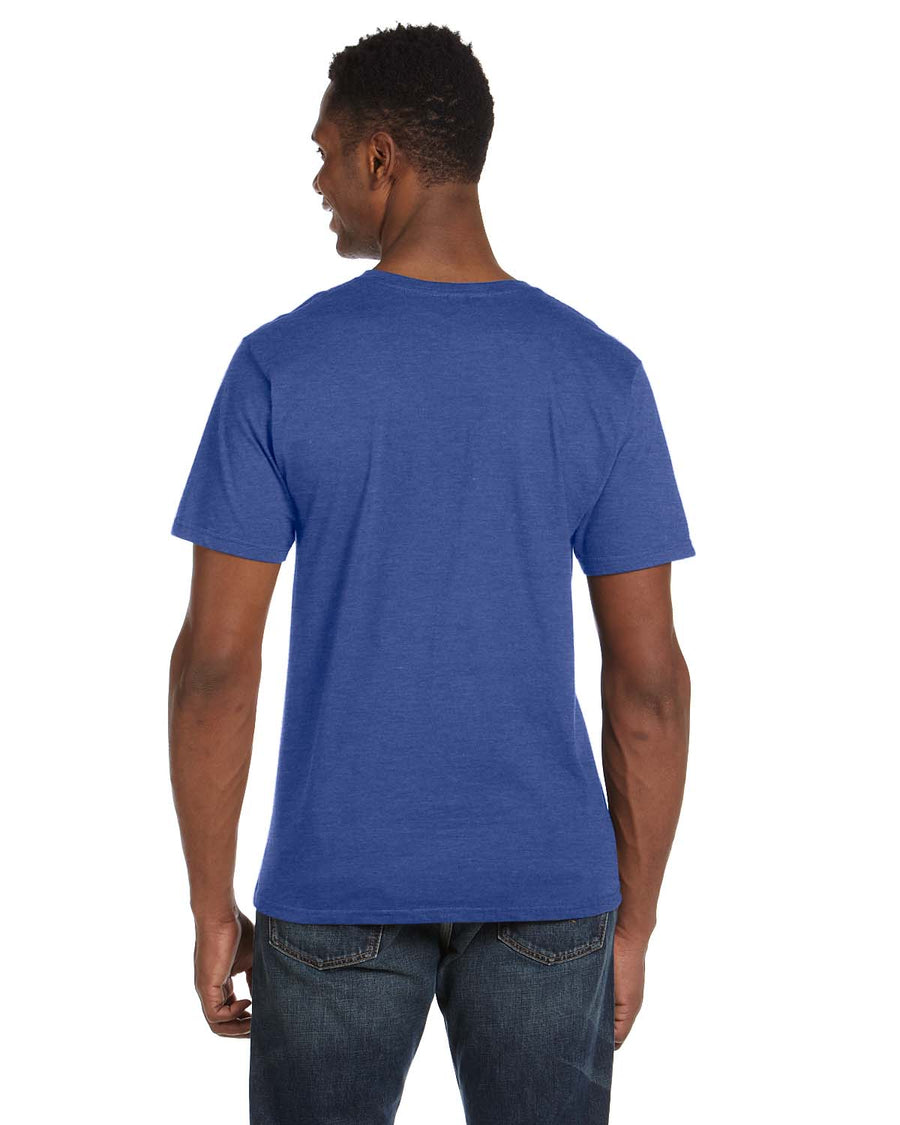 Unisex Lightweight V-Neck T-Shirt - Heather Blue