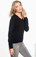 Women's V-Neck Sweater - Black