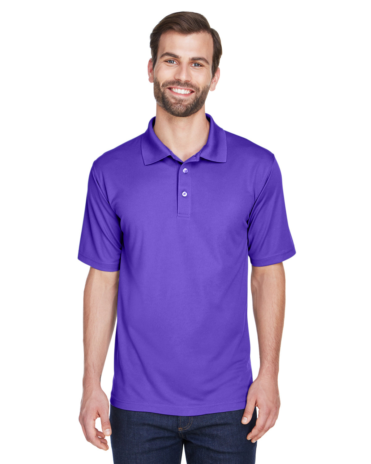 Men's Cool & Dry Mesh Piqué Polo - Purple
