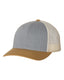 Richardson 115J1 - Low Pro Trucker Cap - Heather Gray / Birch / Amber Gold