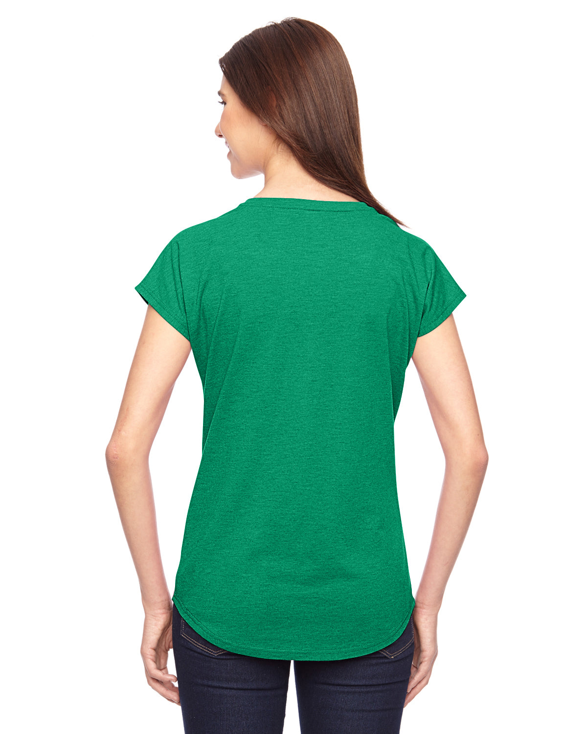 Women's Triblend V-Neck T-Shirt - Heather Green