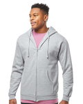 Unisex Fleece Zip Hoodie - Heather Grey