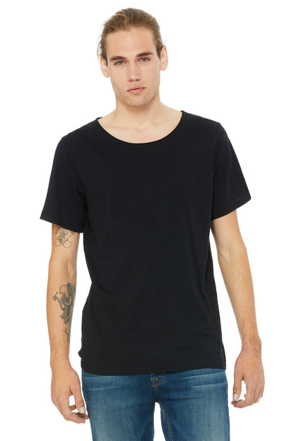 Men's Jersey Raw Neck T-Shirt - Black