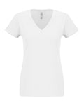 Women's Sueded V - White
