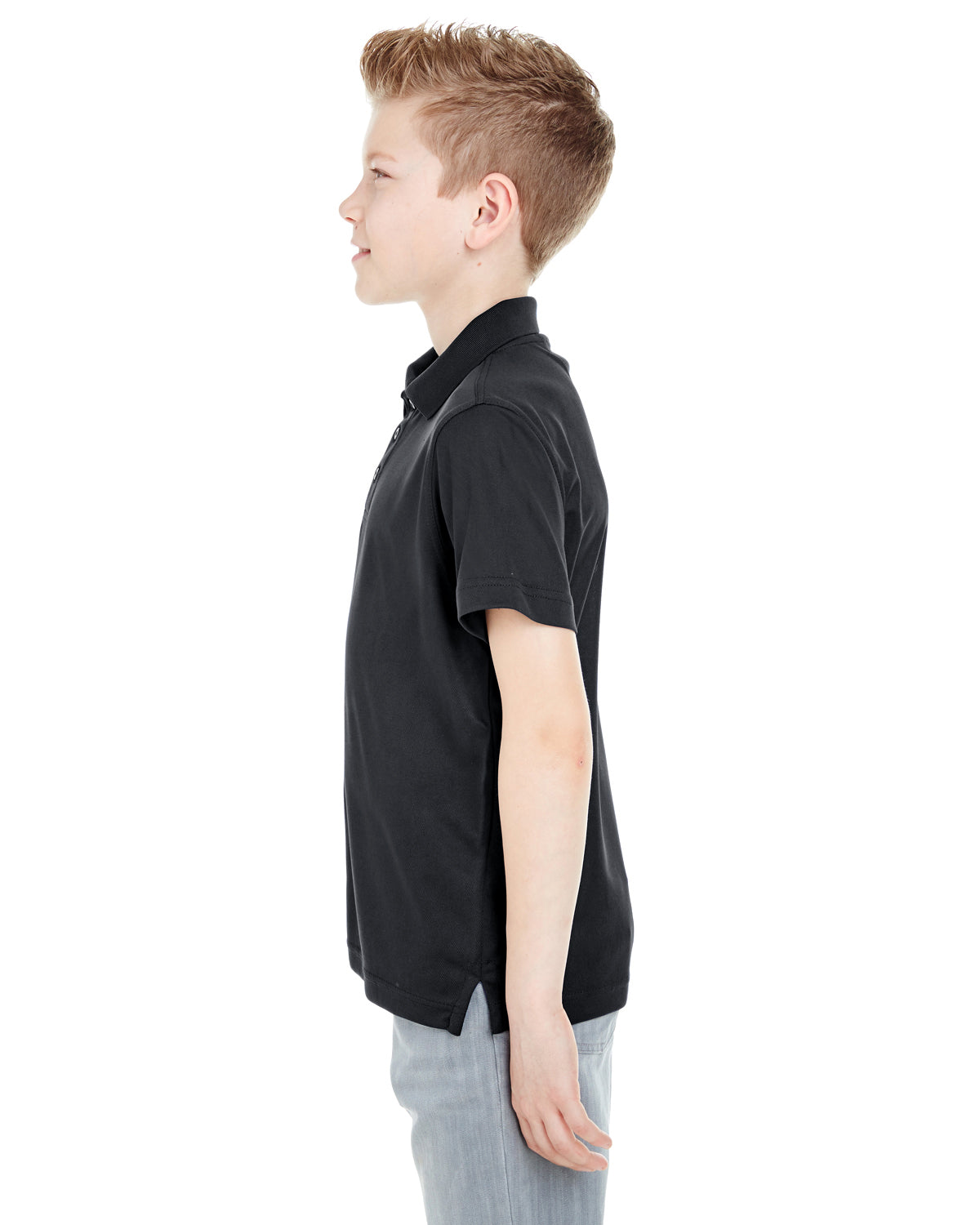 Youth Cool & Dry Mesh Piqué Polo - Black
