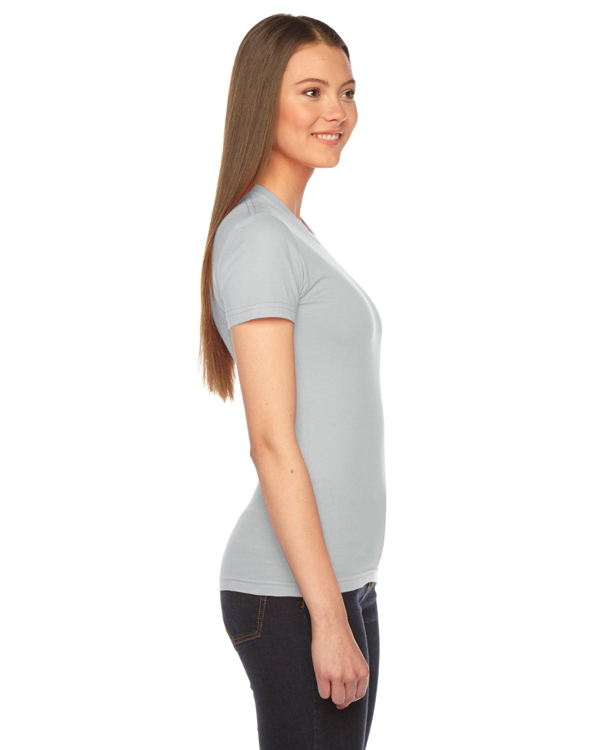 Women's Fine Jersey Short-Sleeve T-Shirt - New Silver