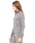 Women's Cotton Spandex Cadet Jacket - Heather Deep