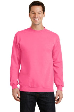 Unisex Core Fleece Crewneck Sweatshirt - Neon Pink