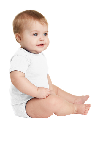 Infant Baby Rib Bodysuit - White