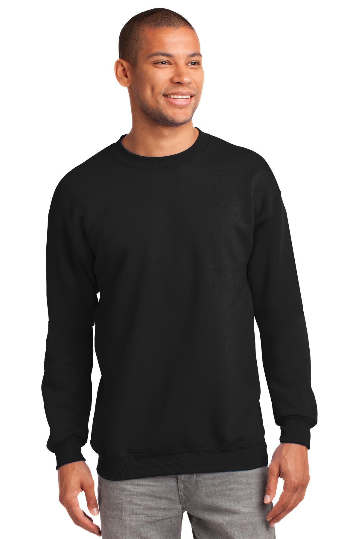 Unisex Tall Essential Fleece Crewneck Sweatshirt - Jet Black