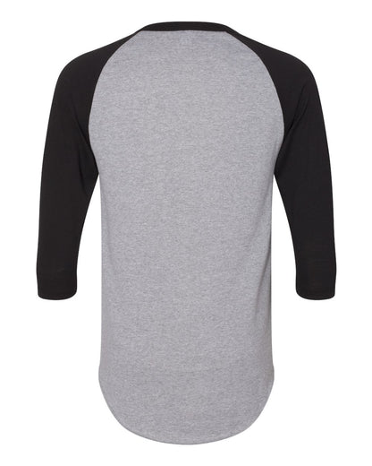 Unisex 3/4-Sleeve Baseball Jersey - Athletic Heather / Black