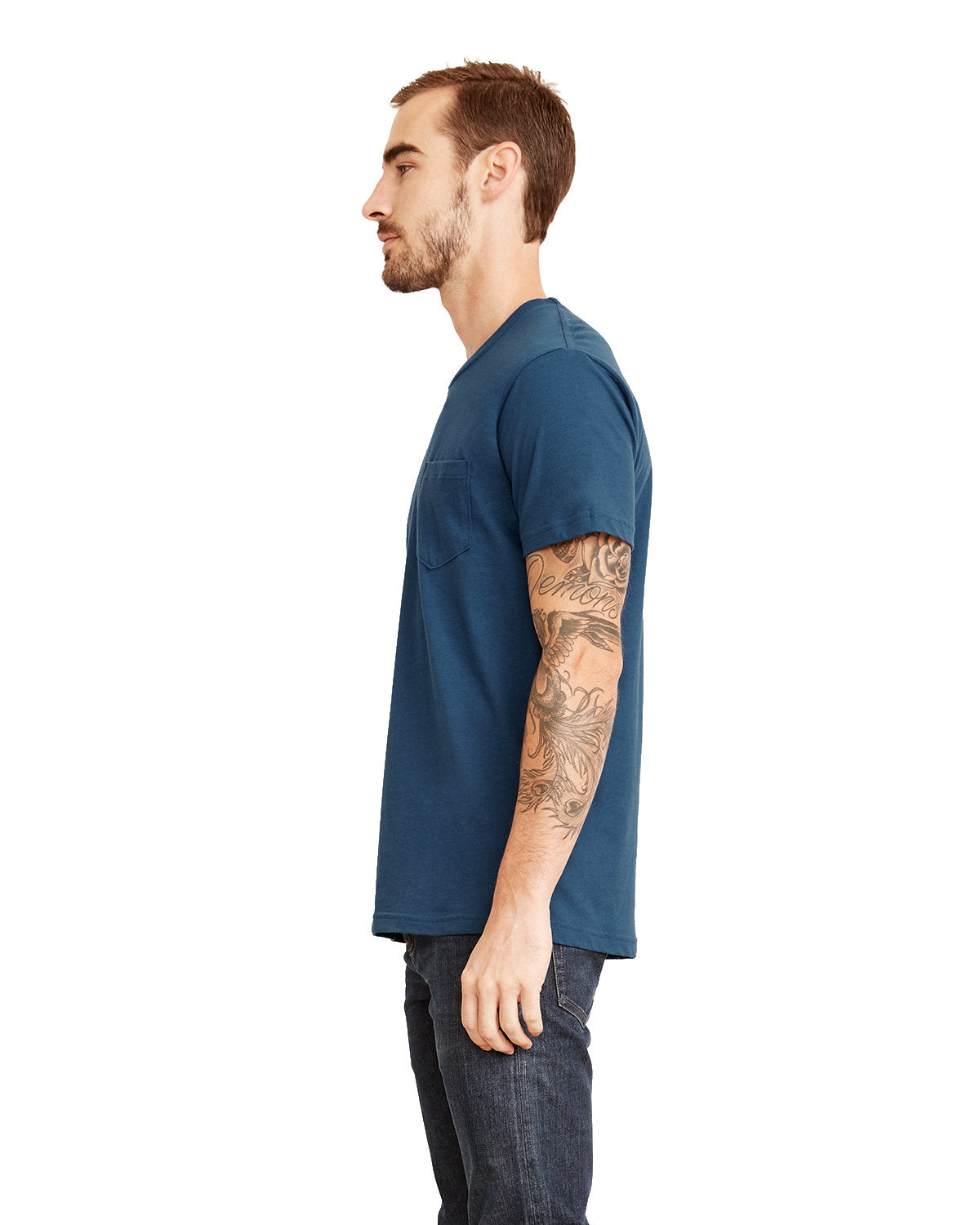 Unisex Pocket Crew - Cool Blue