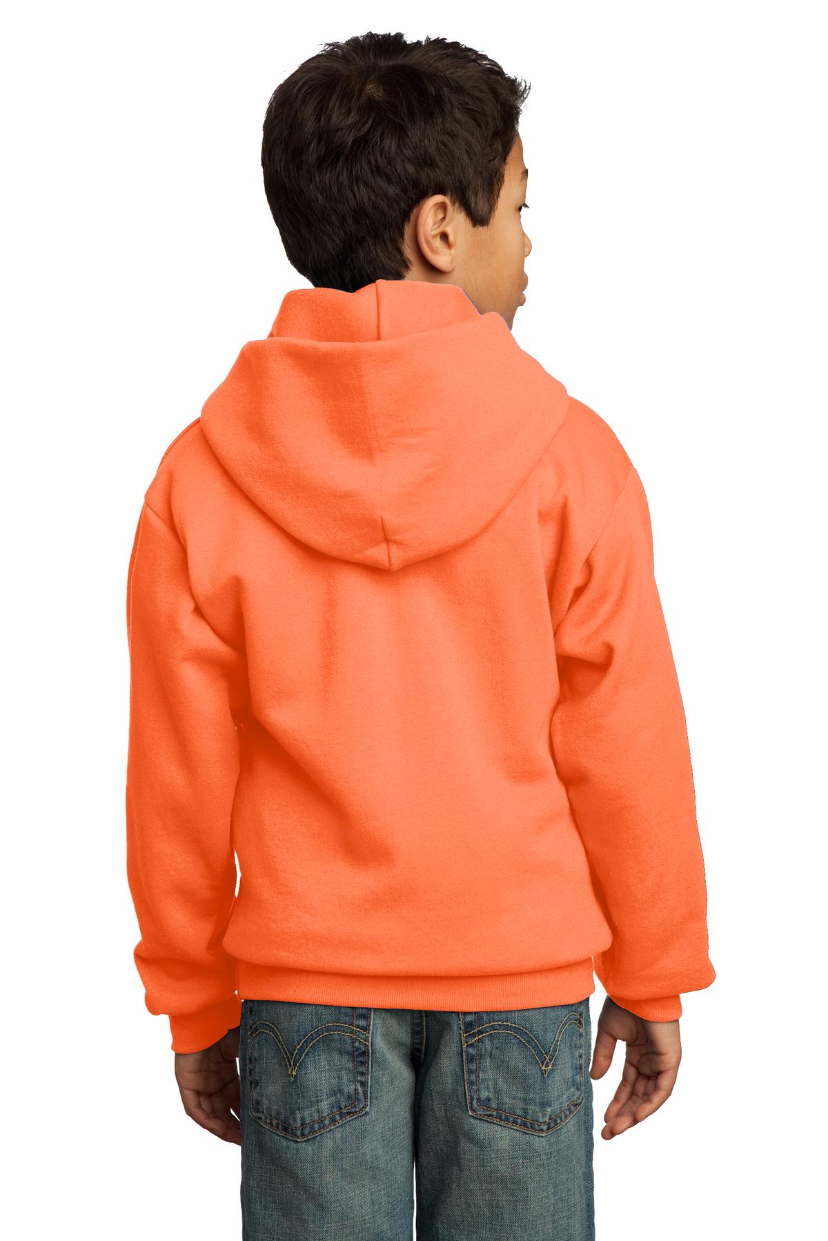 Youth Core Fleece Pullover Hoodie - Neon Orange