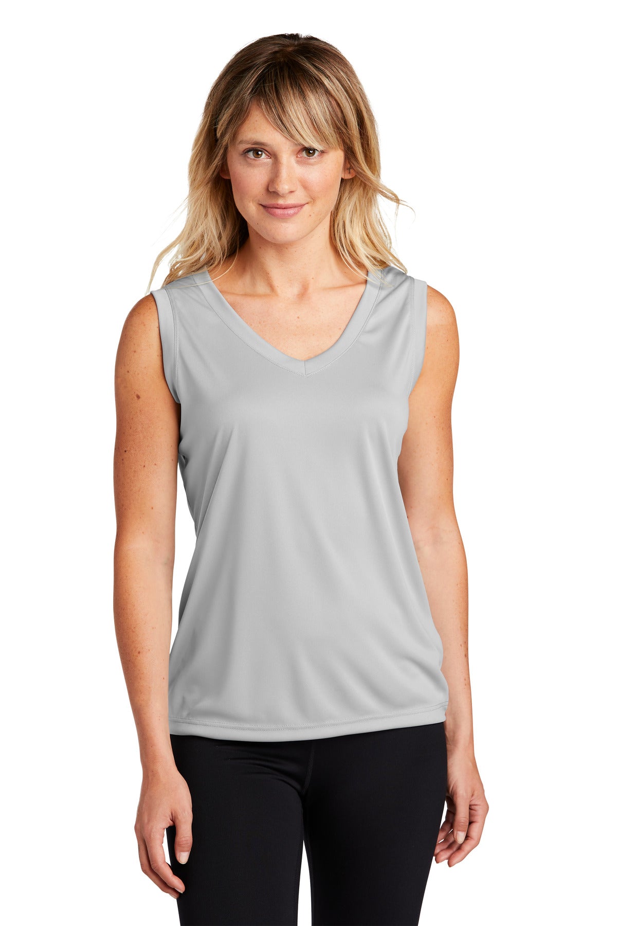 Women's Sleeveless PosiCharge Competitor V-Neck Tee - Silver
