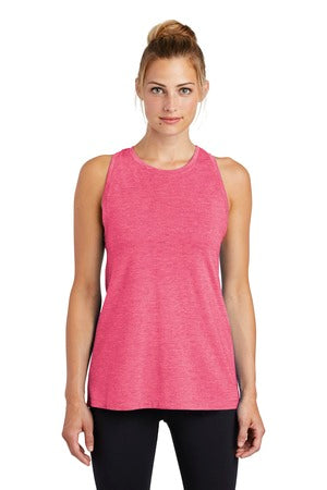 Women's PosiCharge Tri-Blend Wicking Tank - Pink Raspberry Heather