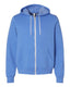 Bella + Canvas 3739 - Unisex Poly-Cotton Sponge Fleece Full-Zip Hoodie - Heather Columbia Blue