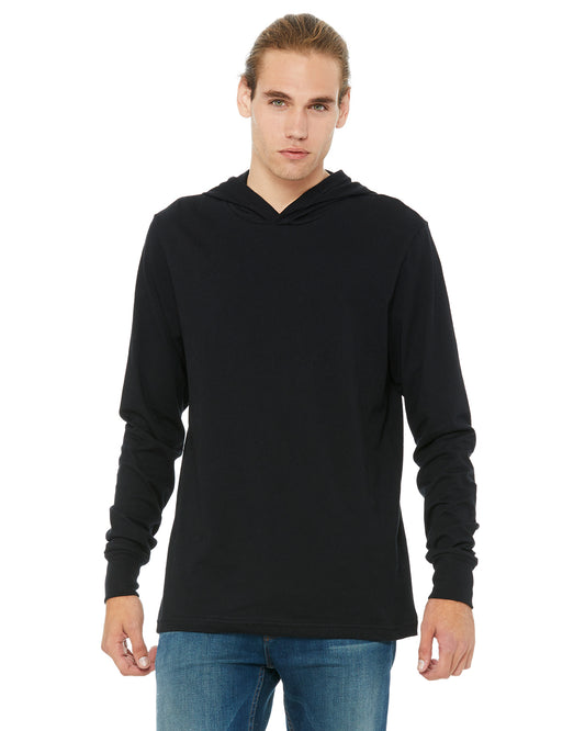 Unisex Jersey Long-Sleeve Hoodie - Black