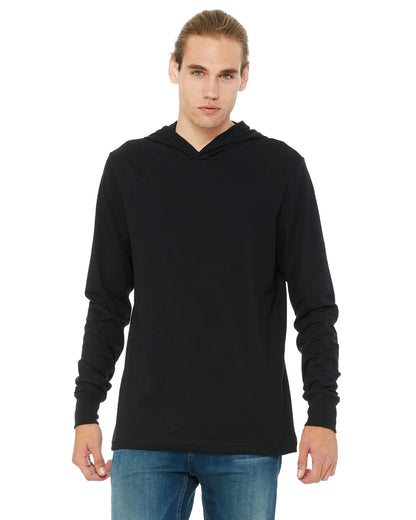 Unisex Jersey Long-Sleeve Hoodie - Black