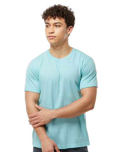 Unisex Fine Jersey Tee - Heather Purist Blue