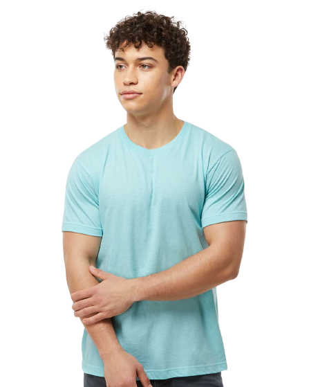 Unisex Fine Jersey Tee - Heather Purist Blue