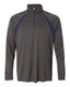 All Sport M3026 - Quarter-Zip Lightweight Raglan Pullover - Dark Gray / Sport Dark Navy
