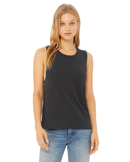 Women's Flowy Scoop Muscle Tank - Dark Gray