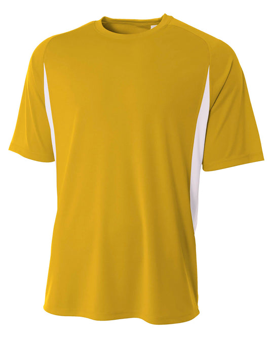 Men's Cooling Performance Color Blocked T-Shirt - Gold / White