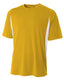 A4 N3181 - Men's Cooling Performance Color Blocked T-Shirt - Gold / White