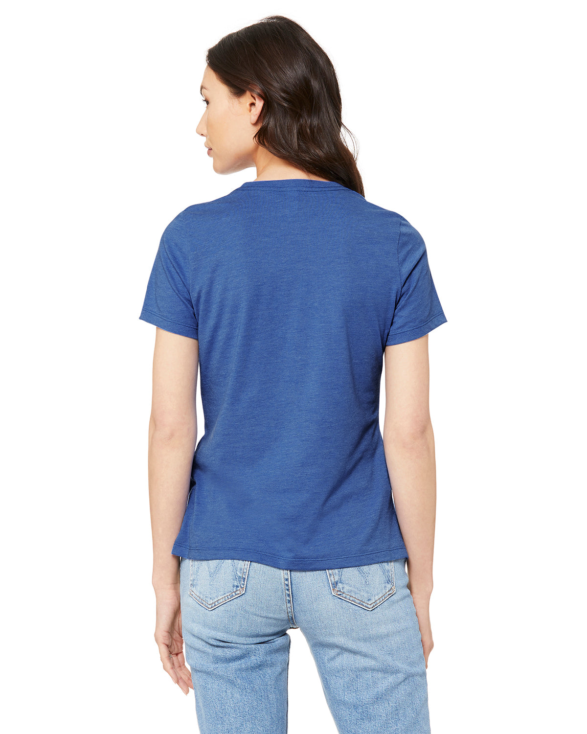 Women's Heathered Relaxed Jersey Short-Sleeve T-Shirt - Heather True Royal