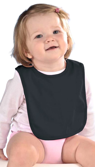 Infant Premium Jersey Bib - Black