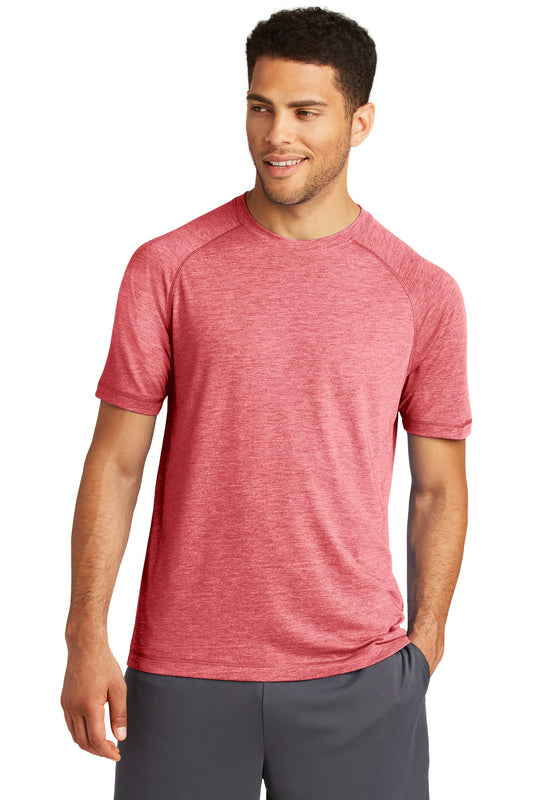 Unisex PosiCharge Tri-Blend Wicking Raglan Tee - True Red Heather