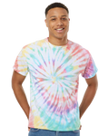 Unisex Multi-Color Spiral Short Sleeve T-Shirt - Prism
