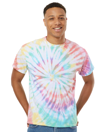 Unisex Multi-Color Spiral Short Sleeve T-Shirt - Prism