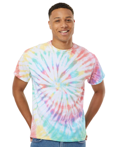 Unisex Multi-Color Spiral Short Sleeve T-Shirt - Prism