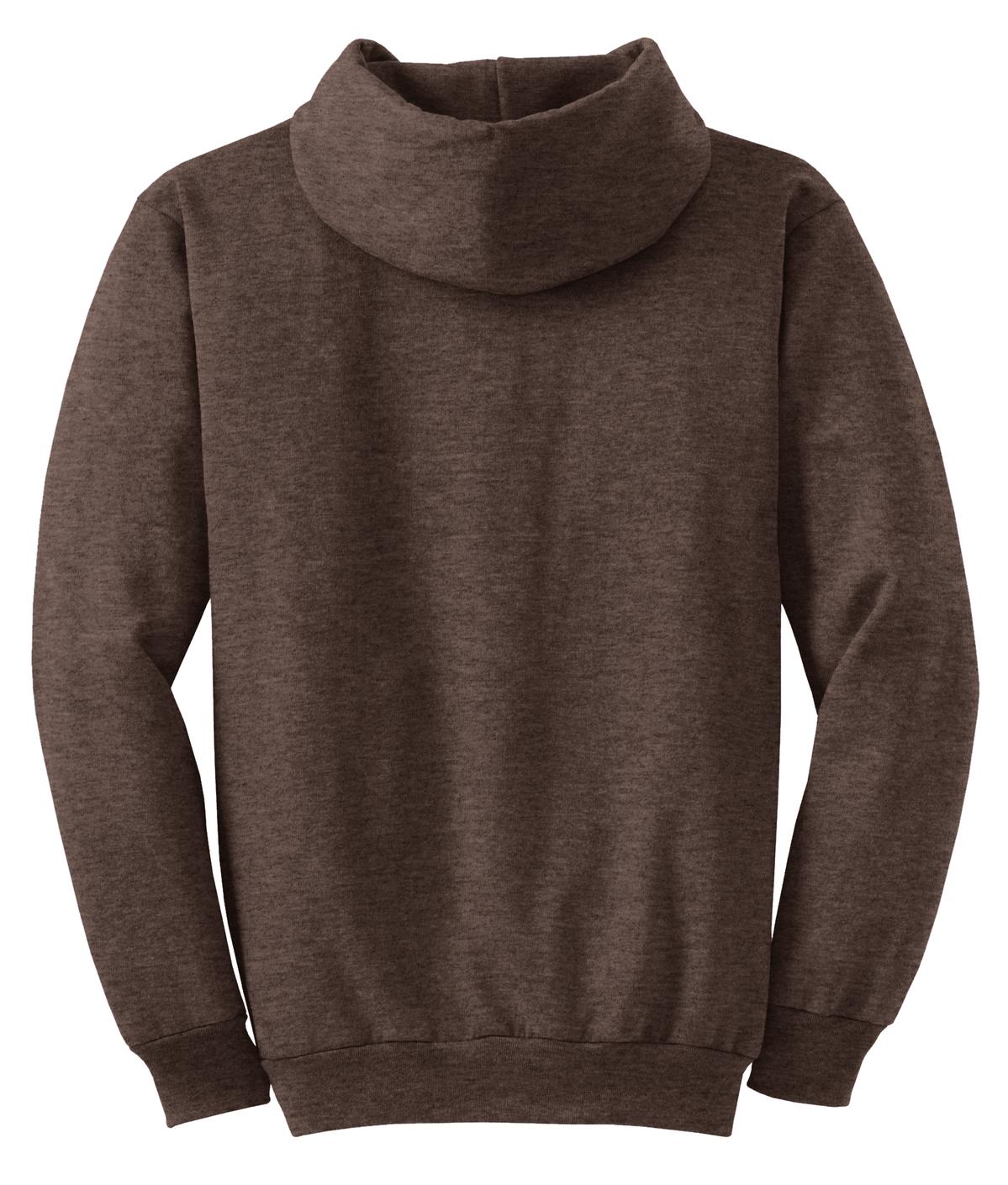 Unisex Core Fleece Pullover Hoodie - Heather Dark Chc Bn