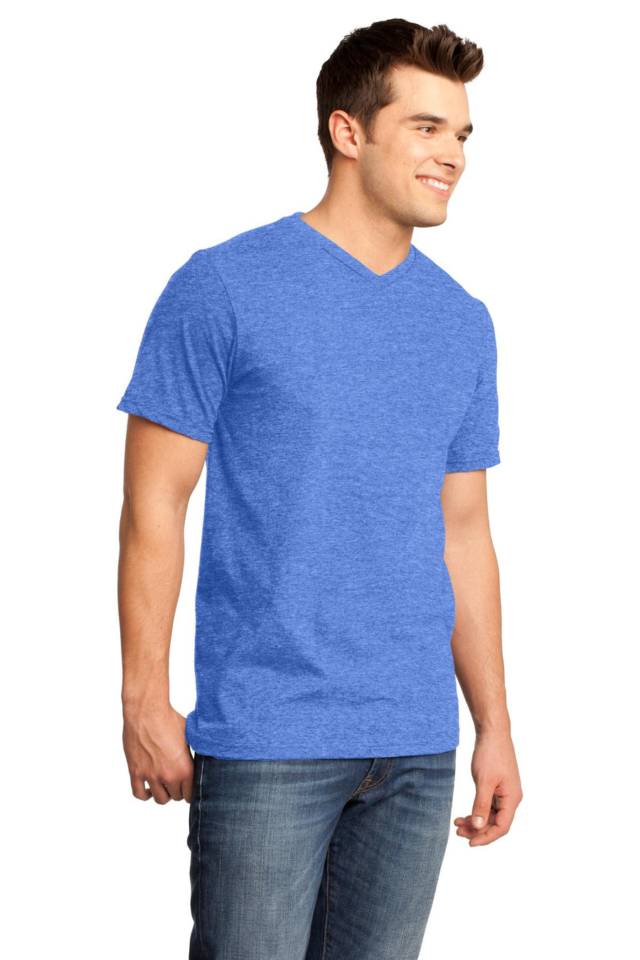 Unisex Very Important Tee V-Neck - Heather Royal