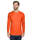 UltraClub 8422 - Unisex Cool & Dry Sport Long-Sleeve Performance Interlock T-Shirt - Bright Orange