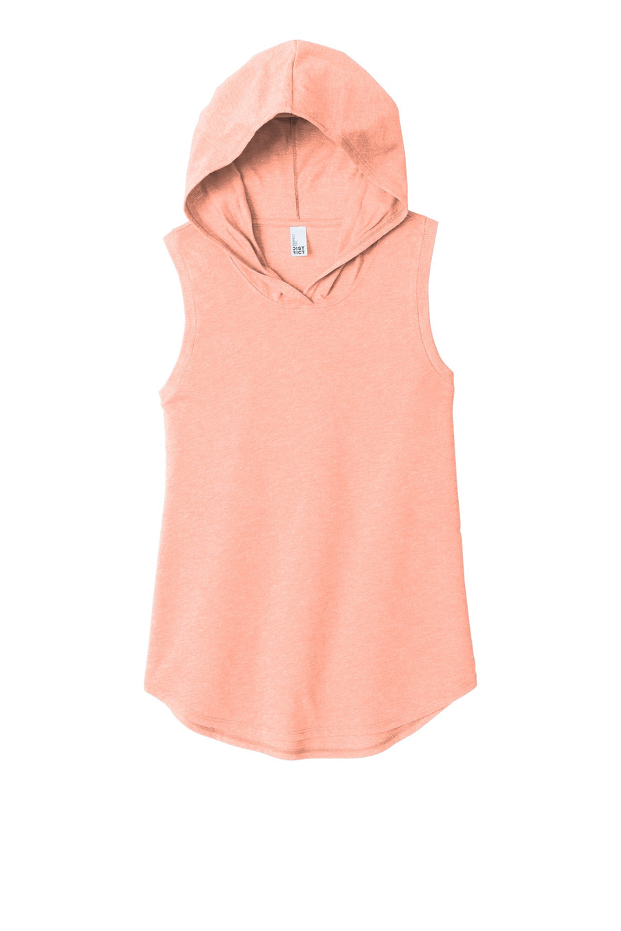 Women's Perfect Tri Sleeveless Hoodie - Heather Dusty Peach